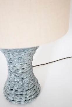 Hot Pamono Kasaï Light Blue Rope Ceramic Lamp by Barracuda Interiors