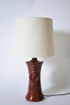 Sale Pamono Kasaï Red Handles Ceramic Lamp by Barracuda Interiors