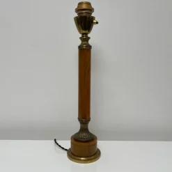 Online Pamono Lamp Base in Amber Bakelite and Golden Brass in the style of Maison Jansen