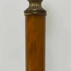 Online Pamono Lamp Base in Amber Bakelite and Golden Brass in the style of Maison Jansen