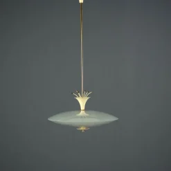Sale Pamono Lamp in Worked Glass, 1950s