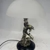 Discount Pamono Lamp with Dolphins in Silvertone, 1980s