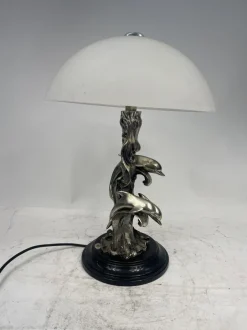 Discount Pamono Lamp with Dolphins in Silvertone, 1980s
