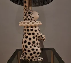 Pamono Lamp with Rabbit in Painted Ceramic, 2010s