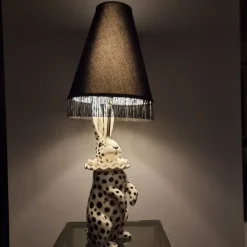 Pamono Lamp with Rabbit in Painted Ceramic, 2010s