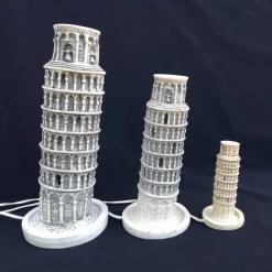 Outlet Pamono Lamps Tower of Pisa in Resin, Italy, 1970s, Set of 3