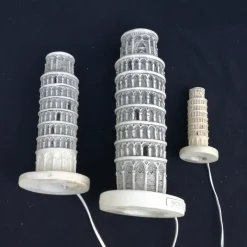 Outlet Pamono Lamps Tower of Pisa in Resin, Italy, 1970s, Set of 3