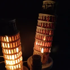 Outlet Pamono Lamps Tower of Pisa in Resin, Italy, 1970s, Set of 3