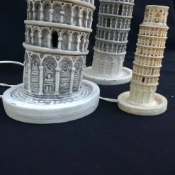 Outlet Pamono Lamps Tower of Pisa in Resin, Italy, 1970s, Set of 3