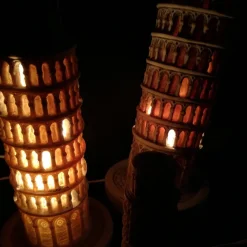 Outlet Pamono Lamps Tower of Pisa in Resin, Italy, 1970s, Set of 3