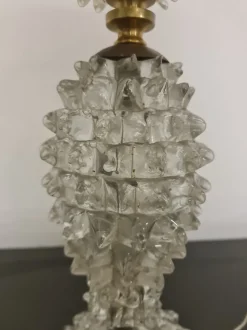 Pamono Lampshade in Rostrated Glass attributed to Ercole Barovier for Barovier & Toso, 1940s