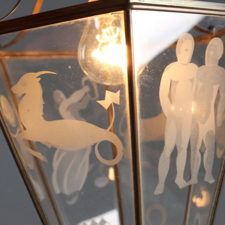 Discount Pamono Lantern Pendant Light, Italy, 20th Century