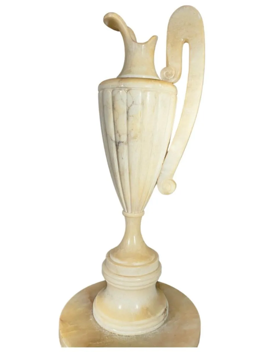 Sale Pamono Large Alabaster Jug on Illuminated Base, 1900s