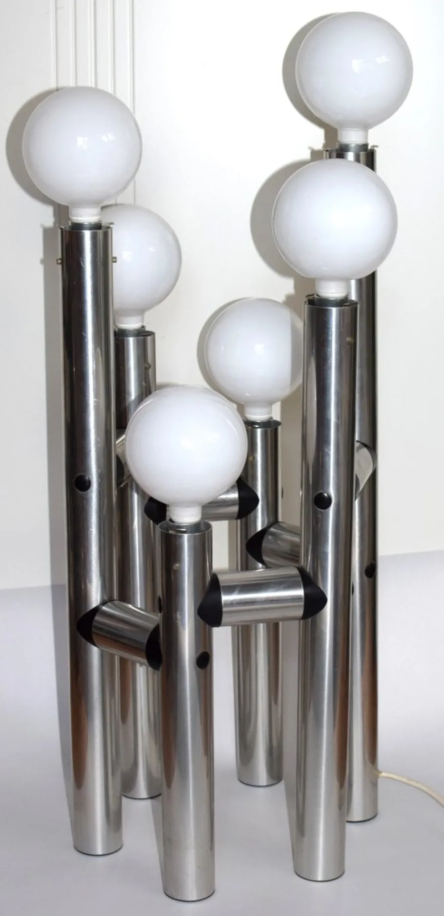 Clearance Pamono Large Aluminum Floor Lamp from J.T. Kalmar, 1960s