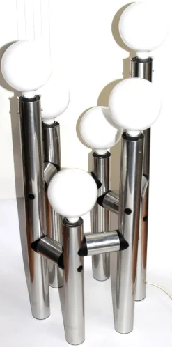 Clearance Pamono Large Aluminum Floor Lamp from J.T. Kalmar, 1960s