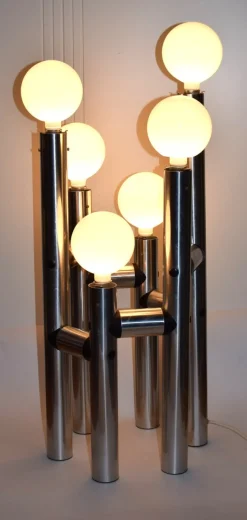 Clearance Pamono Large Aluminum Floor Lamp from J.T. Kalmar, 1960s