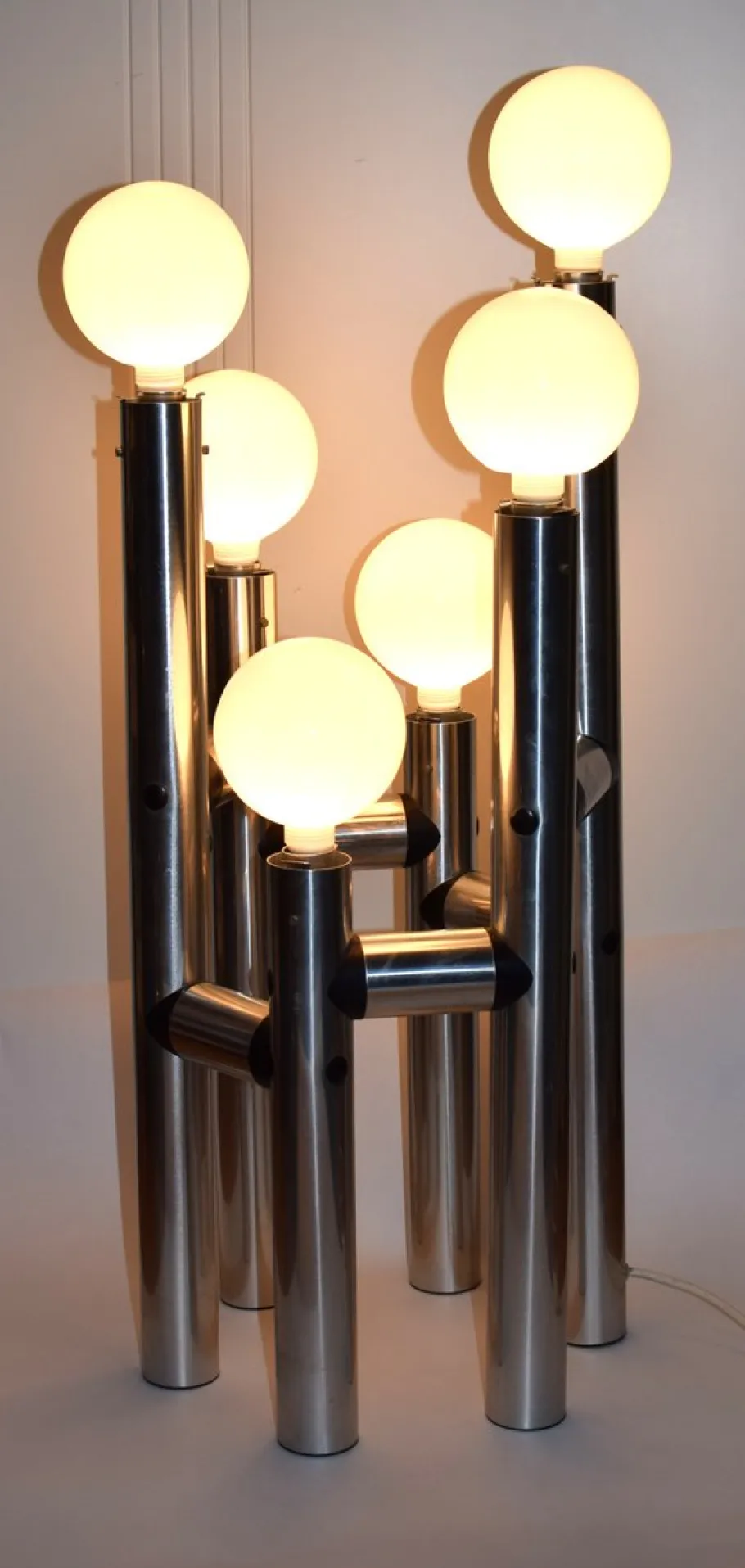 Clearance Pamono Large Aluminum Floor Lamp from J.T. Kalmar, 1960s