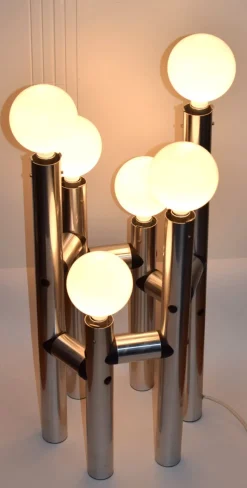 Clearance Pamono Large Aluminum Floor Lamp from J.T. Kalmar, 1960s