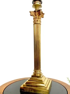 New Pamono Large Antique Bronze Corinthian Table Lamp, 1900s