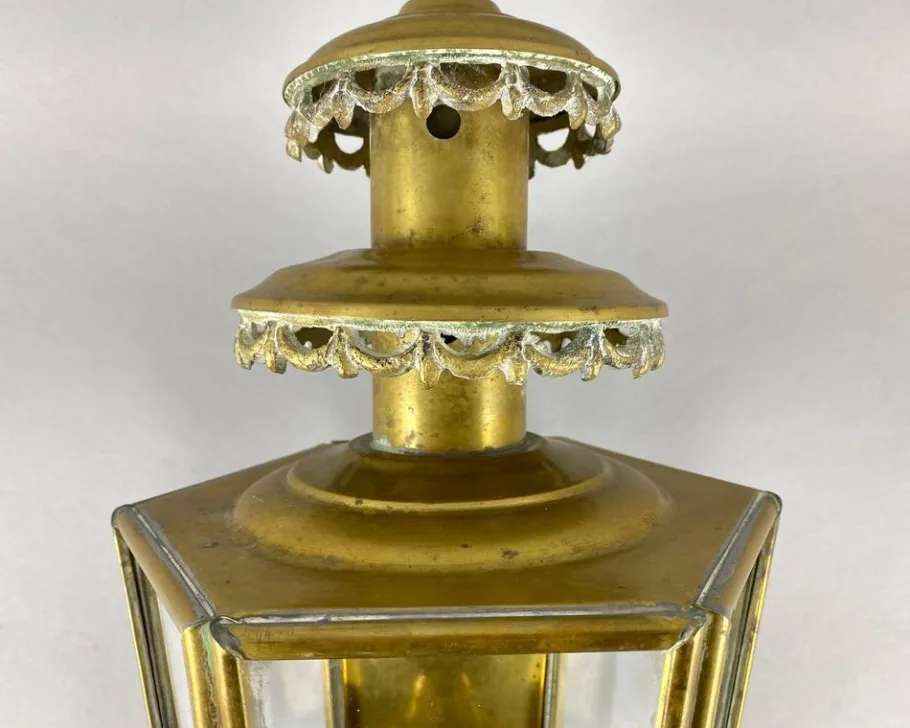 Online Pamono Large Antique Carriage Lantern, 1920