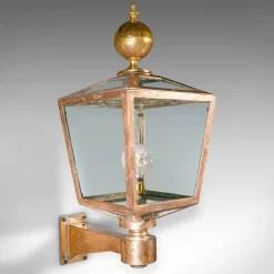 Hot Pamono Large Antique English Courtyard Light in Bronze, 1870s