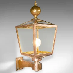 Hot Pamono Large Antique English Courtyard Light in Bronze, 1870s