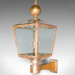 Hot Pamono Large Antique English Courtyard Light in Bronze, 1870s