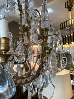 Online Pamono Large Antique French Rock Crystal and Gilt Bronze Chandelier