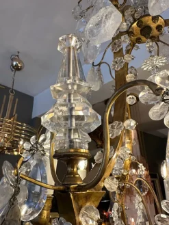 Online Pamono Large Antique French Rock Crystal and Gilt Bronze Chandelier