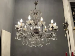 Hot Pamono Large Antique Murano Glass Macaroni Chandelier, 1940s