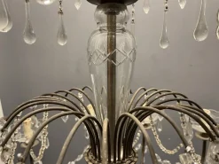 Hot Pamono Large Antique Murano Glass Macaroni Chandelier, 1940s