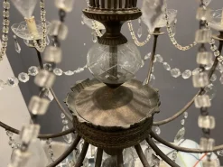 Hot Pamono Large Antique Murano Glass Macaroni Chandelier, 1940s