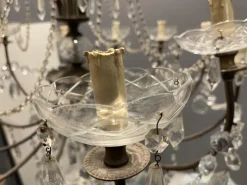 Hot Pamono Large Antique Murano Glass Macaroni Chandelier, 1940s