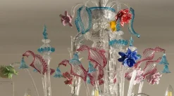 Online Pamono Large Antique Murano 9-Light Chandelier in Blown Glass, 1900s