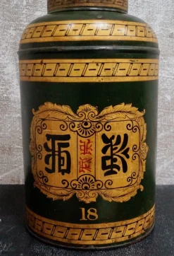 Hot Pamono Large Antique Tea Tin Table Lamp