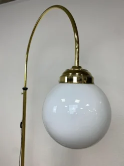 New Pamono Large Art Deco Brass Floor Lamp, 1930s