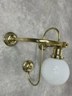 Sale Pamono Large Art Deco Brass Wall Lamp, 1930s