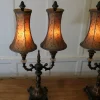 Discount Pamono Large Art Deco Hollywood Regency Twin Table Lamps, 1970s, Set of 2