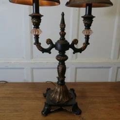 Discount Pamono Large Art Deco Hollywood Regency Twin Table Lamps, 1970s, Set of 2