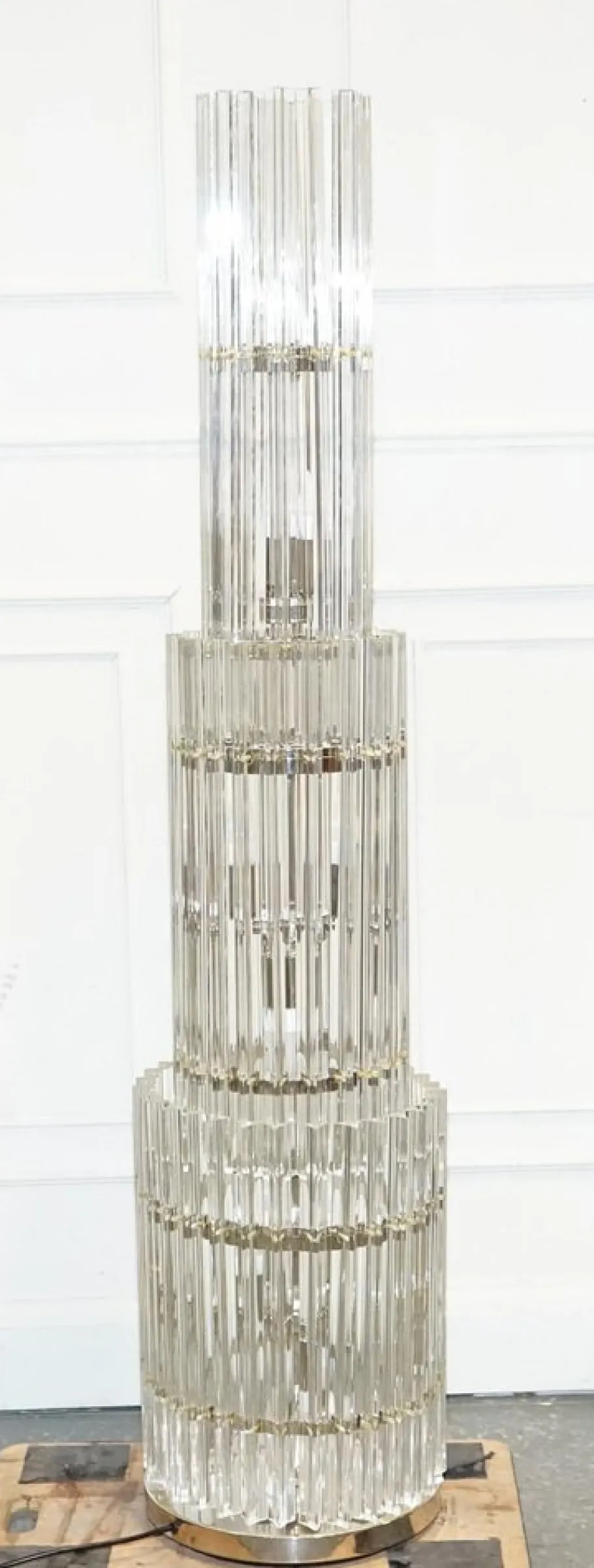 New Pamono Large Art Deco Murano Glass Floor Lamp by Eichholtz Eldorado