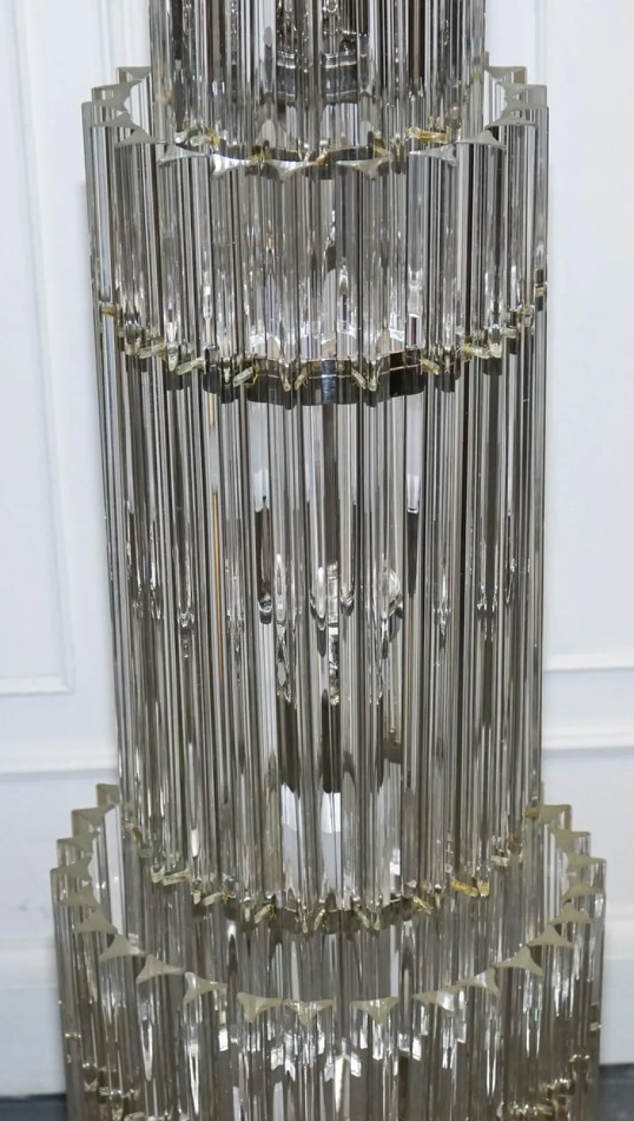 New Pamono Large Art Deco Murano Glass Floor Lamp by Eichholtz Eldorado