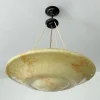 New Pamono Large Art Deco Pendant Light in Marble Glass, 1930s