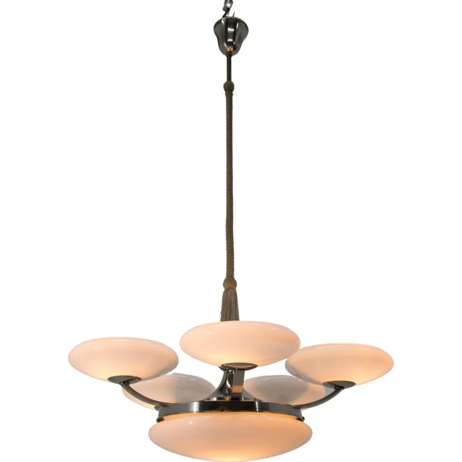 Best Pamono Large Art Deco Pendant Light, 1930s