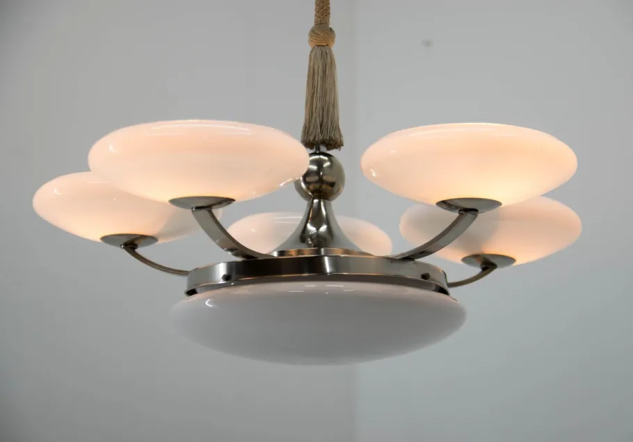 Best Pamono Large Art Deco Pendant Light, 1930s
