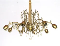 Clearance Pamono Large Austrian Art Deco Chandelier from J&L Lobmeyr