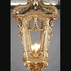 Online Pamono Large Beech Lantern Floor Lamp in Louis XV Style