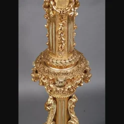 Online Pamono Large Beech Lantern Floor Lamp in Louis XV Style