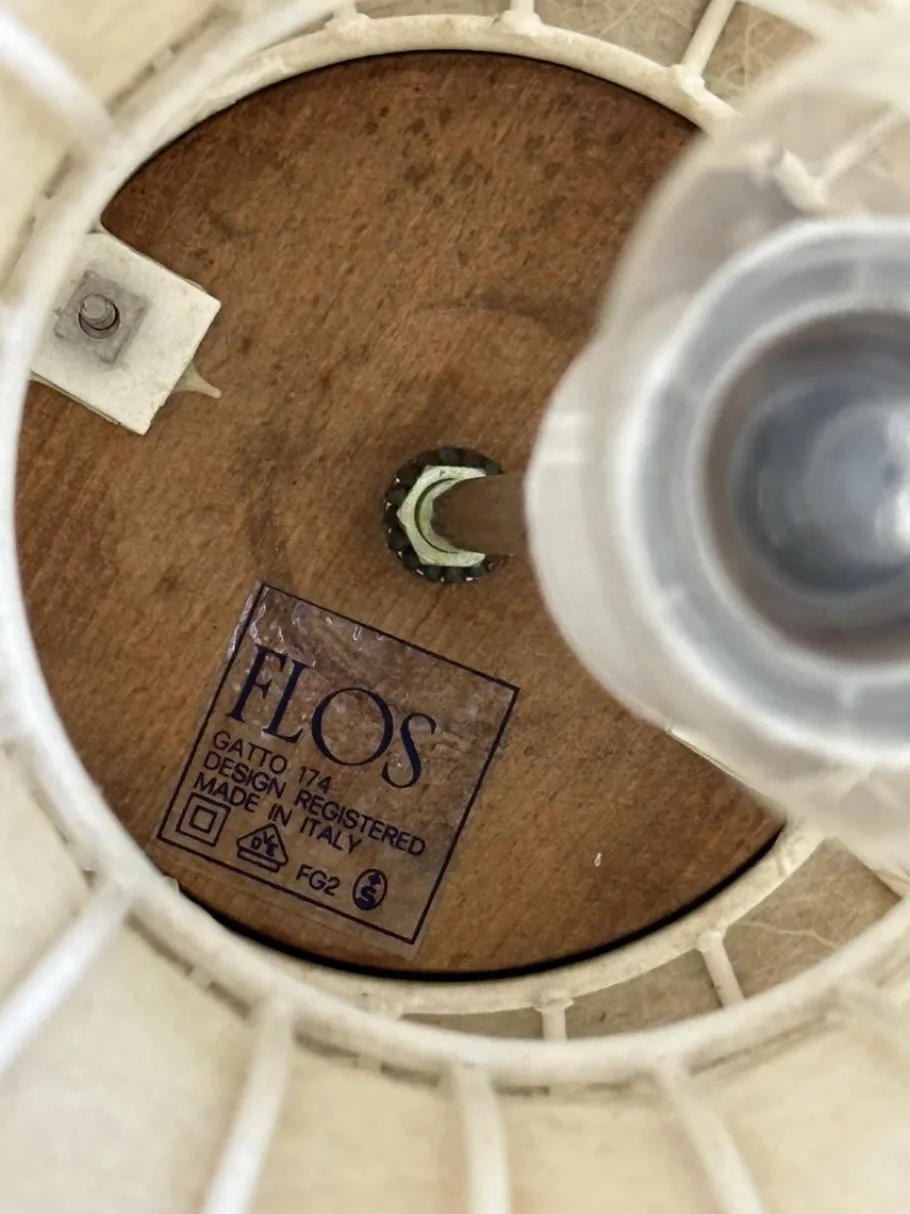 Outlet Pamono Large Beige Gatto Cocoon Table Lamps attributed to Castiglioni for Flos, Italy, 1960s, Set of 2