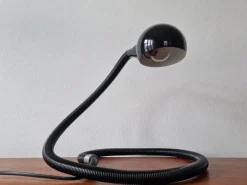 Hot Pamono Large Black Adjustable Table Lamp Hebi by Isao Hosoe for Valenti Luce, 1970s
