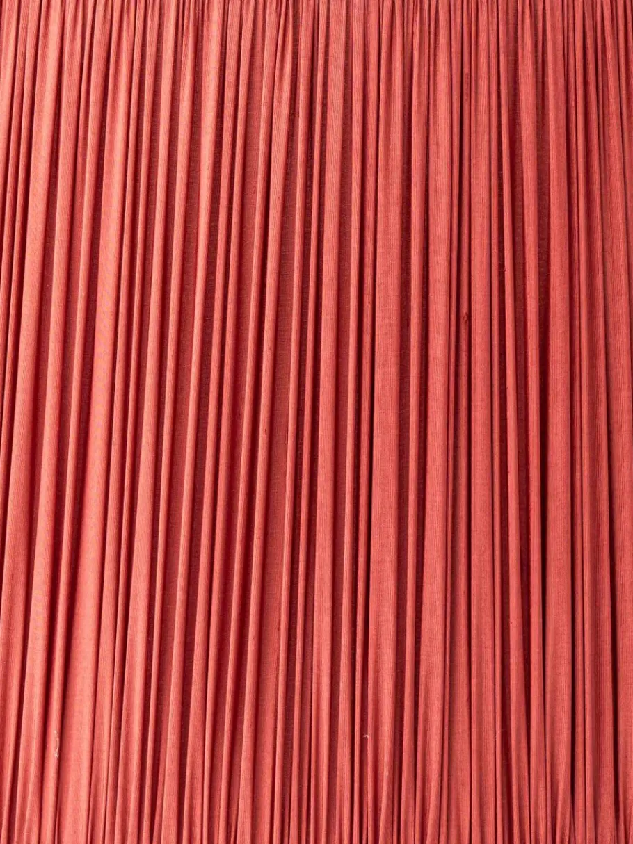 Sale Pamono Large Blue and White Hand-Painted Table Lamp with New Terracotta Silk Lampshade from Royal Delft, 1948